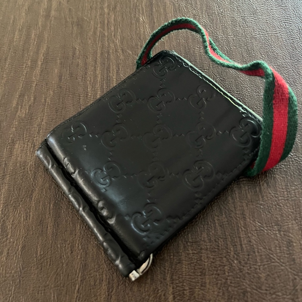 Gucci Black Embossed Leather Wallet
